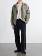 SECOND / LAYER - Distressed Waffle-Knit Wool and Cashmere-Blend Sweater - Neutrals