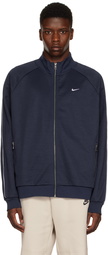 Nike Navy Track Zip-Up Sweater