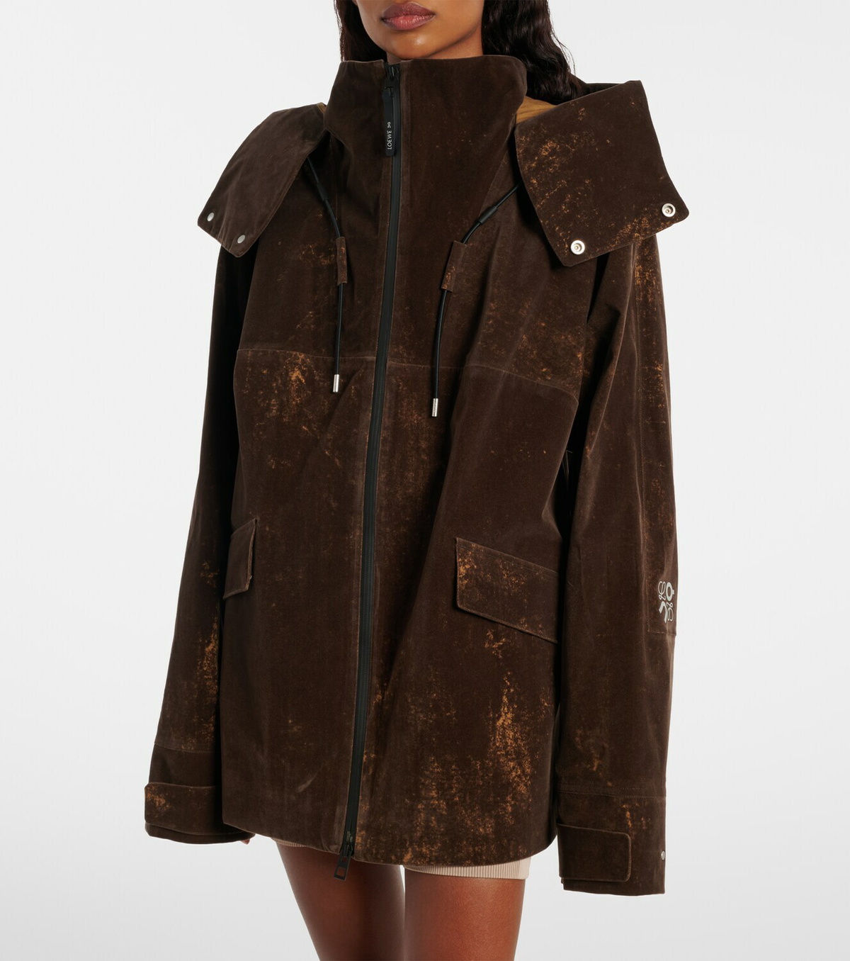Loewe x On hooded oversized jacket