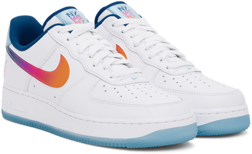 Nike White Blue Air Force 1 07 Premium Sneakers Nike