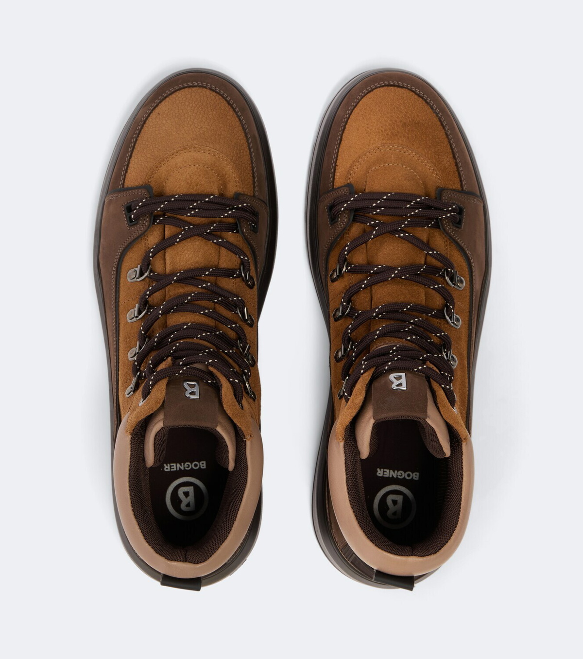 Bogner Antwerp leather and suede lace-up boots