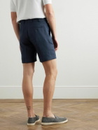 Kingsman - Slim-Fit Straight-Leg Linen Shorts - Blue
