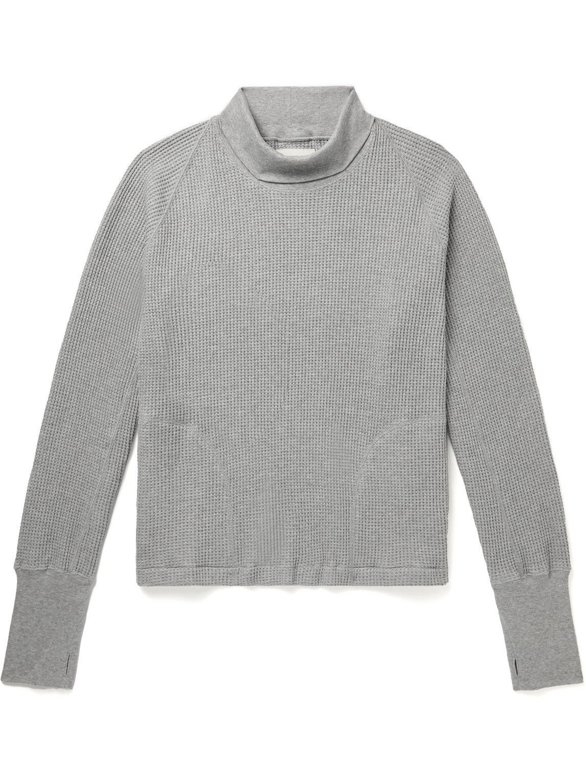 Nicholas Daley - Waffle-Knit Cotton Rollneck Sweater - Gray