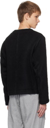 NVRFRGT Black Exposed Seams Cardigan