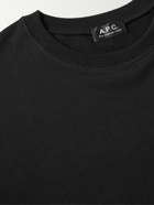 A.P.C. - Item Logo-Print Organic Cotton-Jersey Sweatshirt - Black