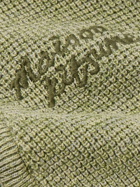 Maison Kitsuné - Handwriting Comfort Logo-Embroidered Cotton Cardigan - Green