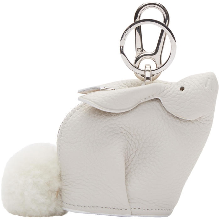 Photo: Loewe White Bunny Charm Keychain