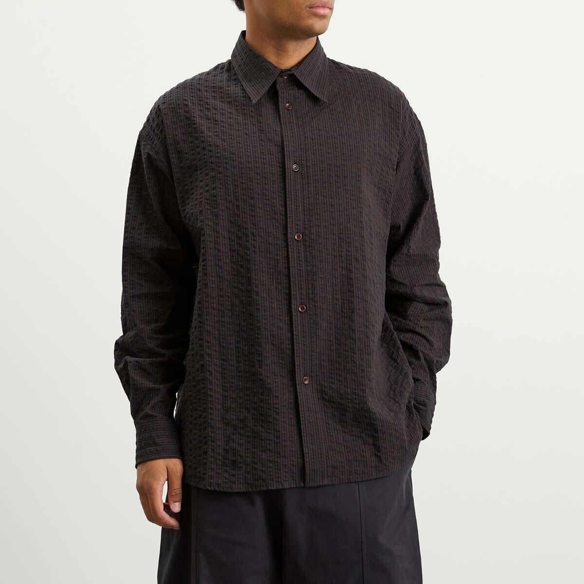 Sage Nation Men's Chisholm Check Shirt in Navy Brown Check
