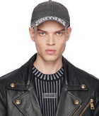 Versace Jeans Couture Gray Piece Number Piercing Baseball Cap