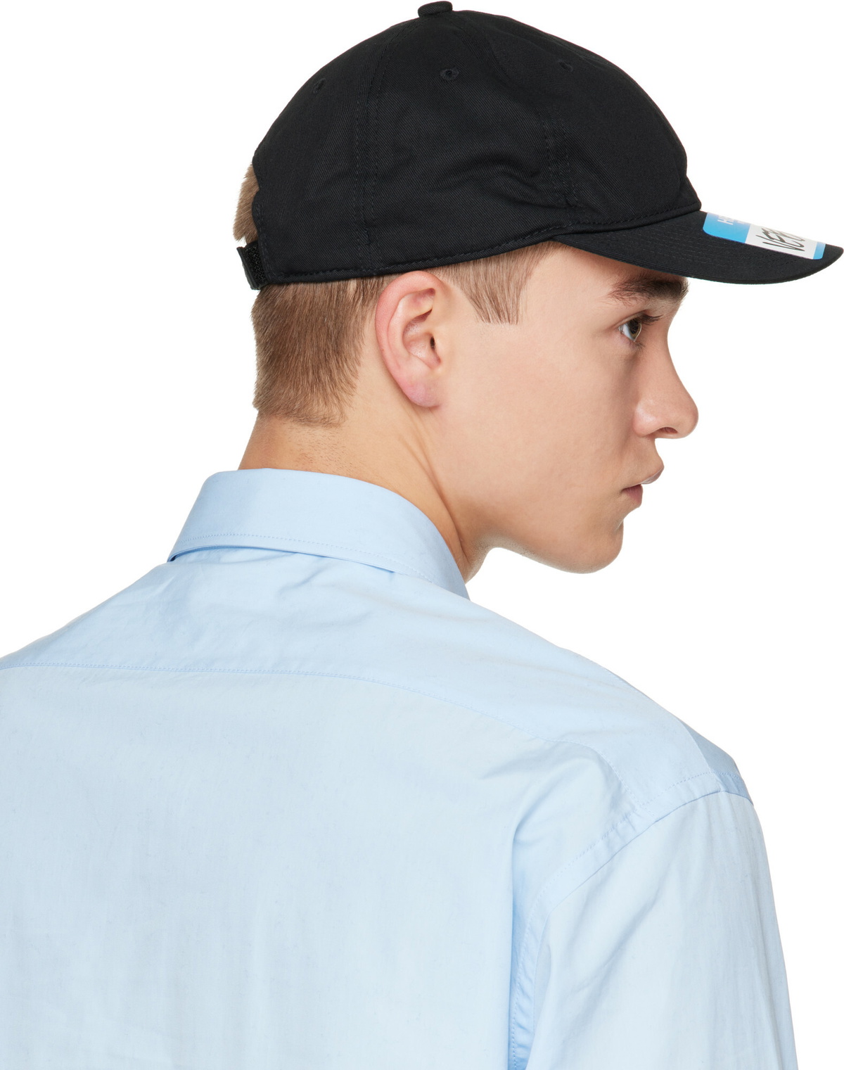VETEMENTS Black 'My Name' Sticker Cap