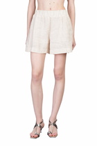 120% Lino Shorts In Beige Linen