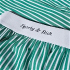 Sporty & Rich Cassie Boxer Short in Green Striped