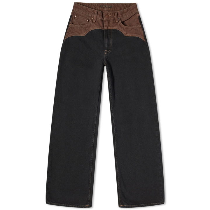 Photo: Nudie Jeans Co Women's Nudie Clean Eileen Western Blocked in Black/Brown