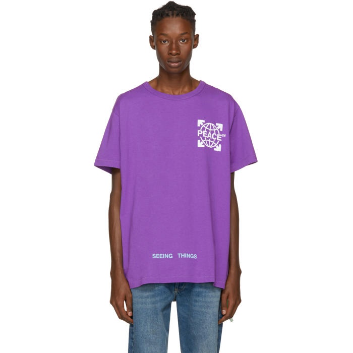 Photo: Off-White Purple Peace Globe T-Shirt