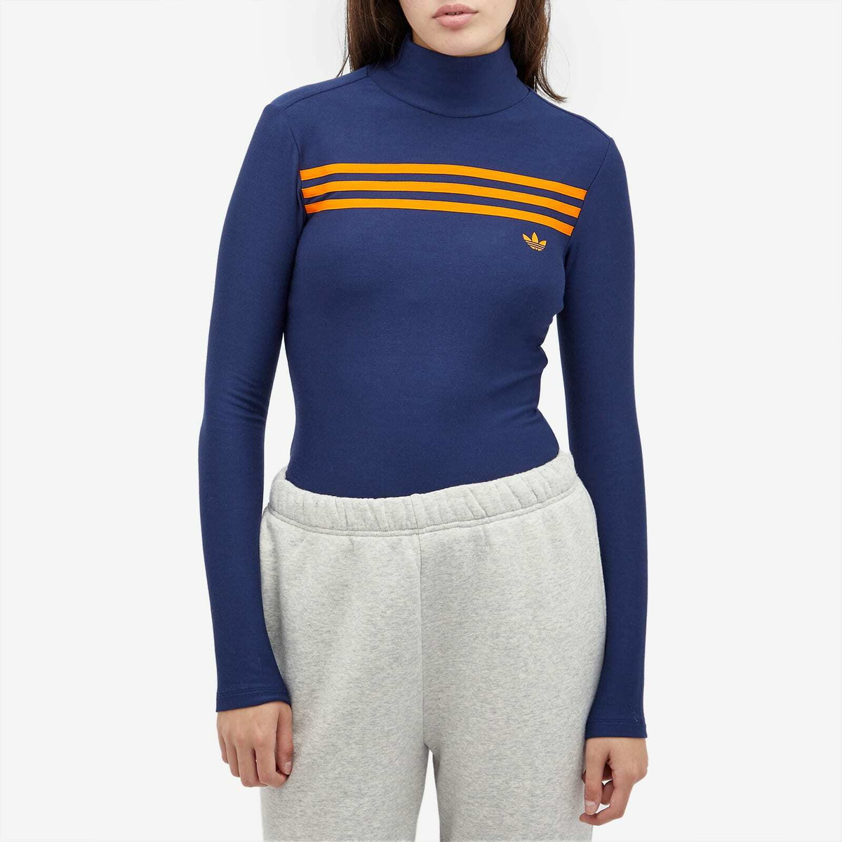 three striped long sleeve top by adidas