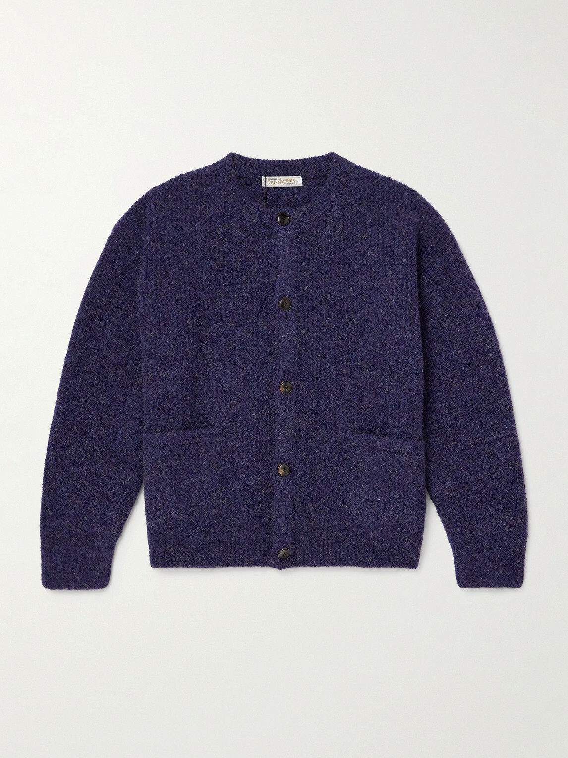 FrizmWORKS - Brushed-Knit Cardigan - Purple