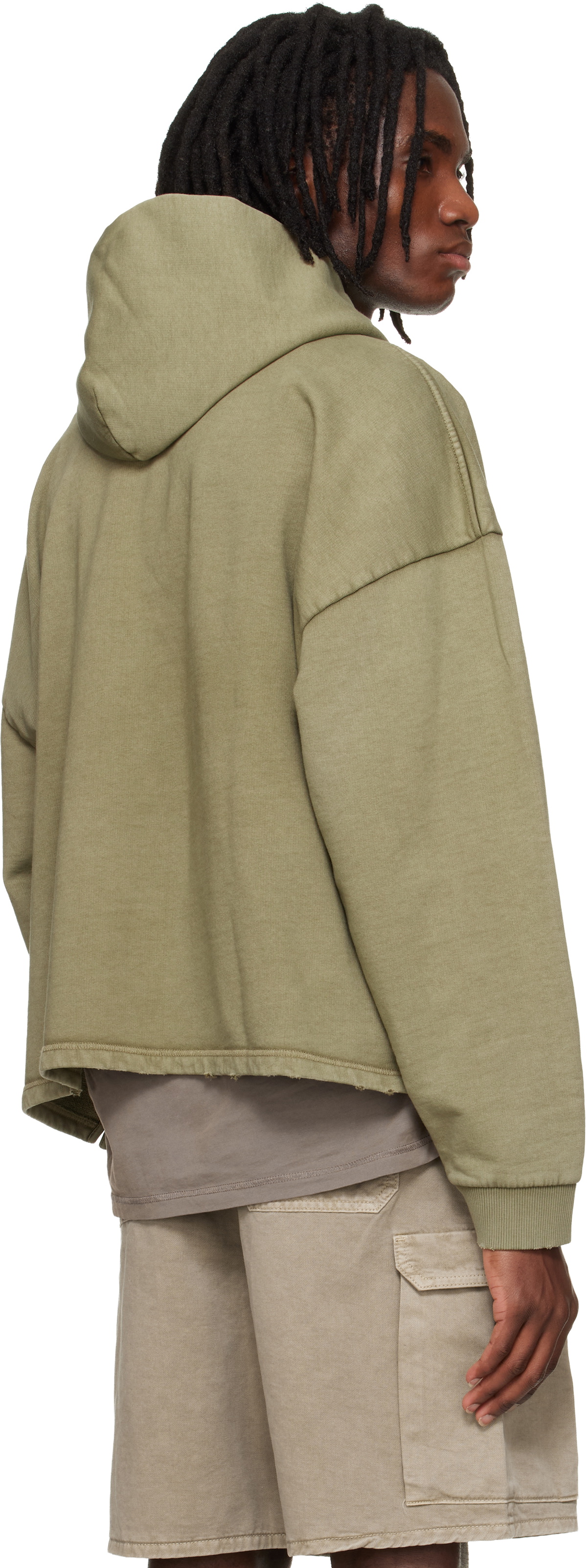 Represent Khaki 'Represent' Embellished Hoodie