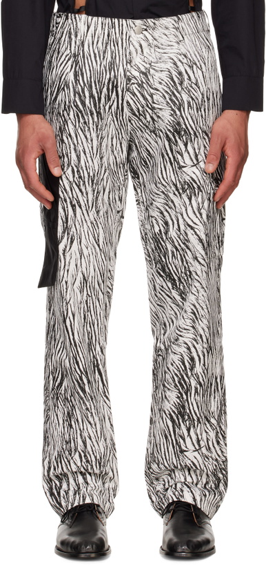 Photo: Olly Shinder White & Black Gardiner Cargo Pants