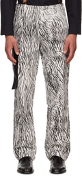 Olly Shinder White & Black Gardiner Cargo Pants