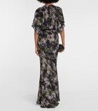 Norma Kamali Obie floral georgette gown