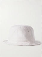 SSAM - Textured Organic Cotton and Silk-Blend Bucket Hat - White