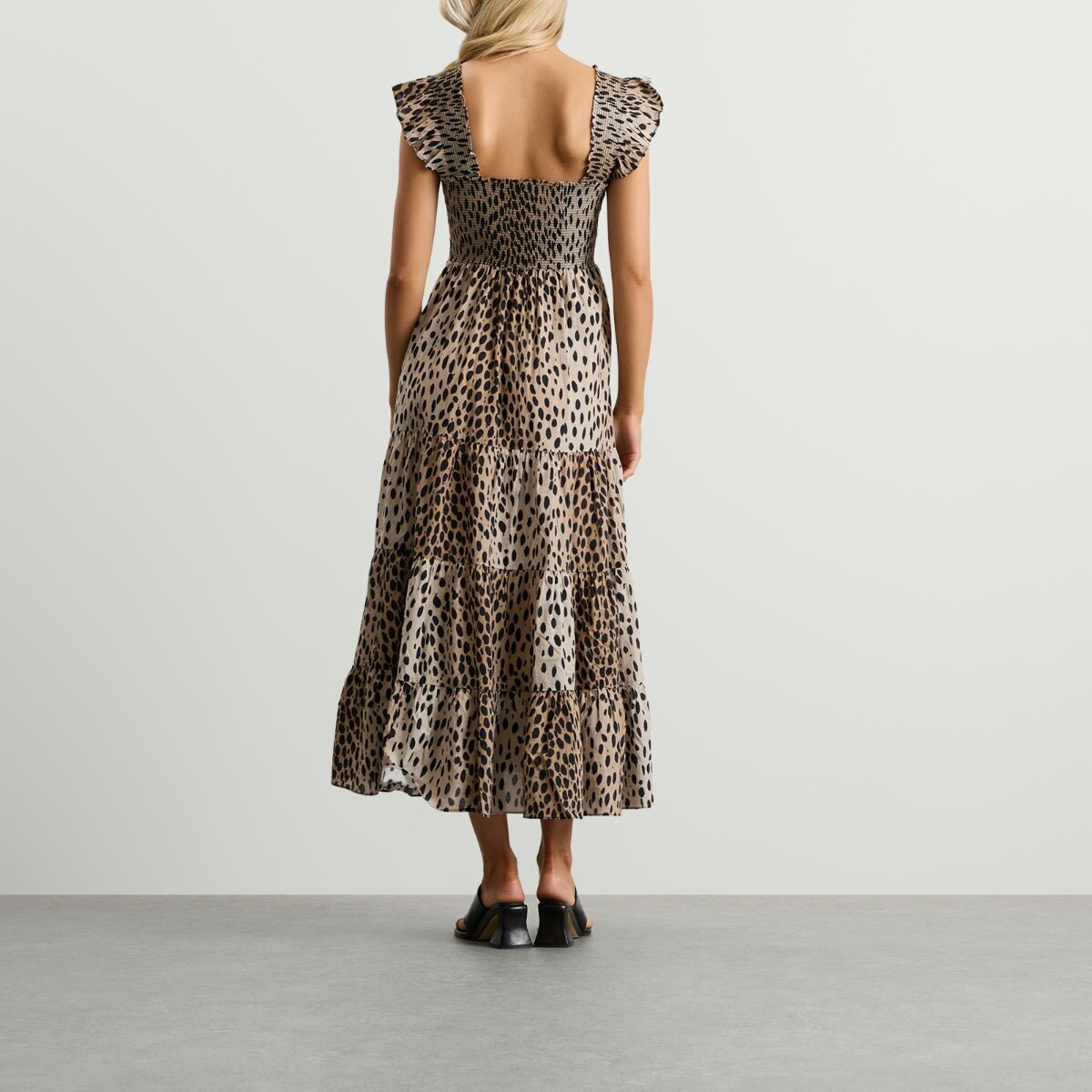 RIXO Women's Kendall Dress in Antelope Spot Black