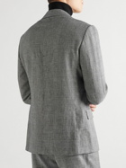 Ralph Lauren Purple label - Kent Double-Breasted Prince of Wales Checked Wool Suit Jacket - Gray