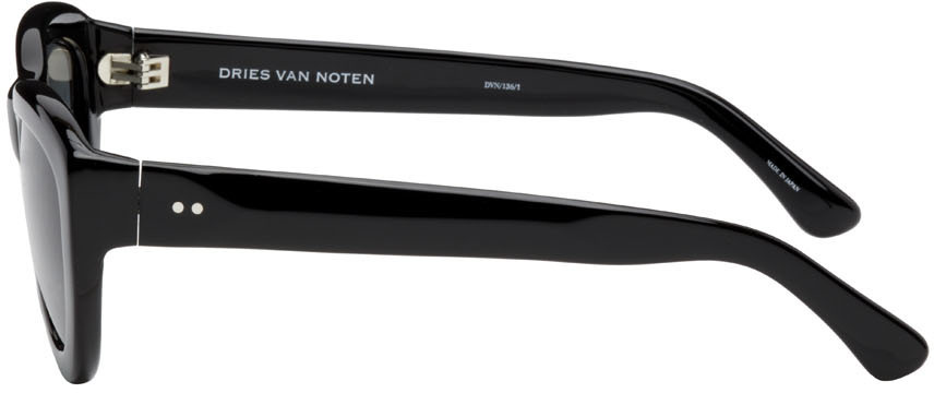 Dries Van Noten Black Linda Farrow Edition Round Sunglasses