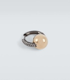 Rainbow K 14kt gold single earring with diamonds