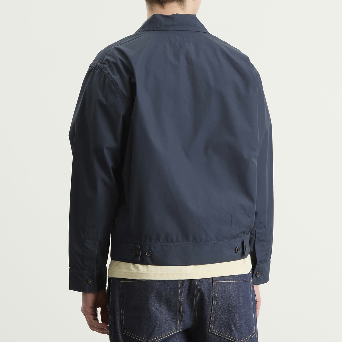 Universal Works Men's Recycled Poly Tech Rose Bowl Jacket in Navy