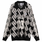 Adidas Adicolor Polo Knit in Black/Medium Grey Heather 
