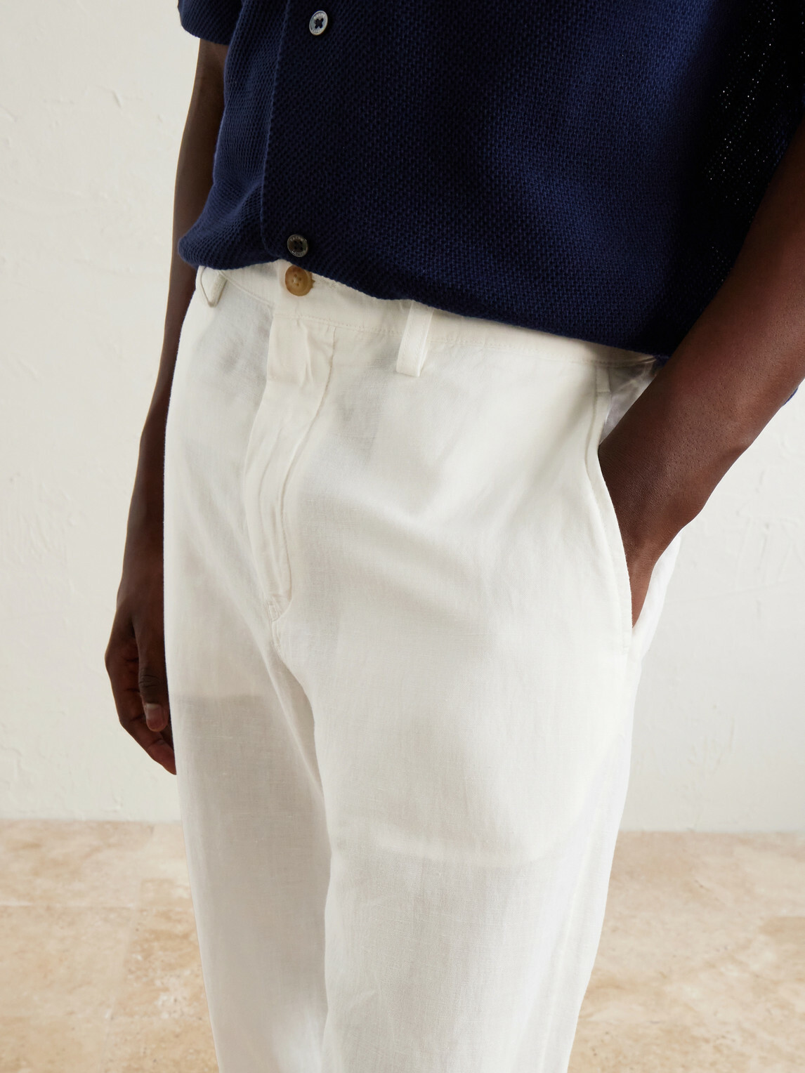 Polo Ralph Lauren - Straight-Leg Cotton and Linen Blend Woven Trousers - White