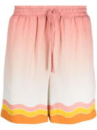 CASABLANCA - Printed Drawstring Silk Shorts