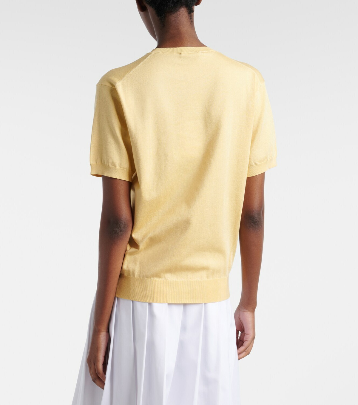 Prada Logo silk-blend top