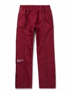 Enfants Riches Déprimés - Straight-Leg Logo-Embroidered Panelled Cotton Track Pants - Burgundy