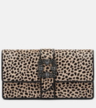 Manolo Blahnik Capri embellished calf hair clutch
