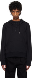 Courrèges Black Buttoned Hoodie