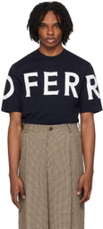 Ferragamo Navy Printed T-Shirt