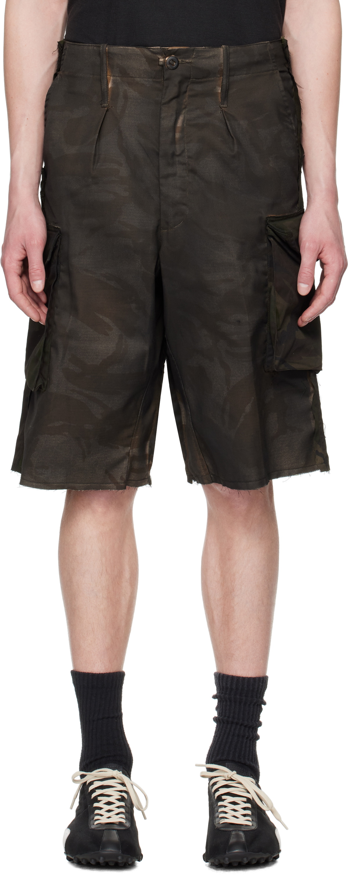 Prototypes Khaki New Overdyed Camo Shorts