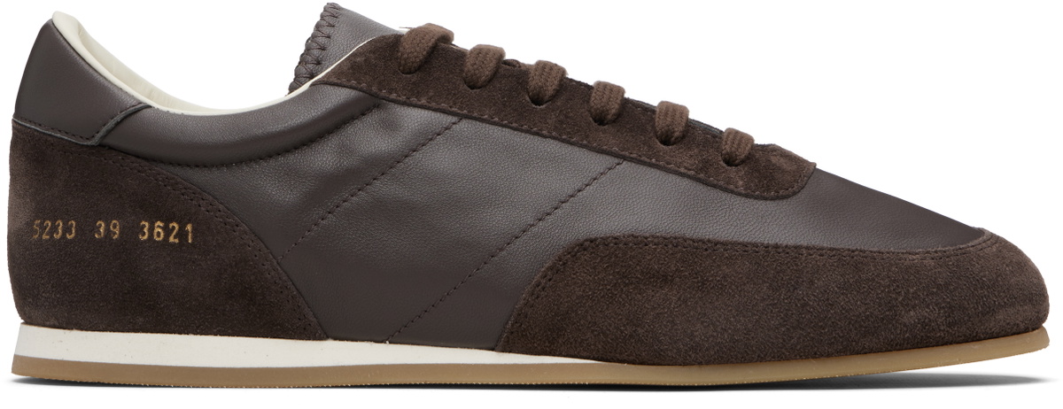 Common Projects Brown Minimal Runner Sneakers