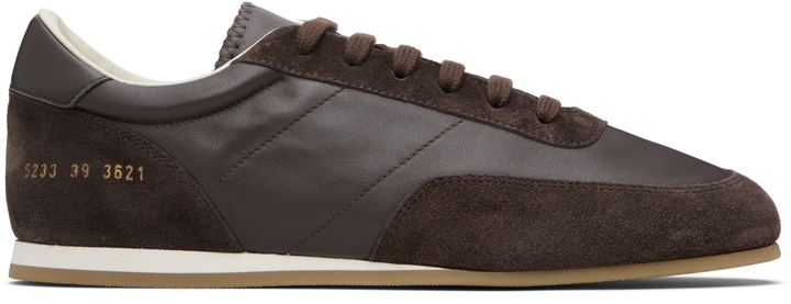 Photo: Common Projects Brown Minimal Runner Sneakers