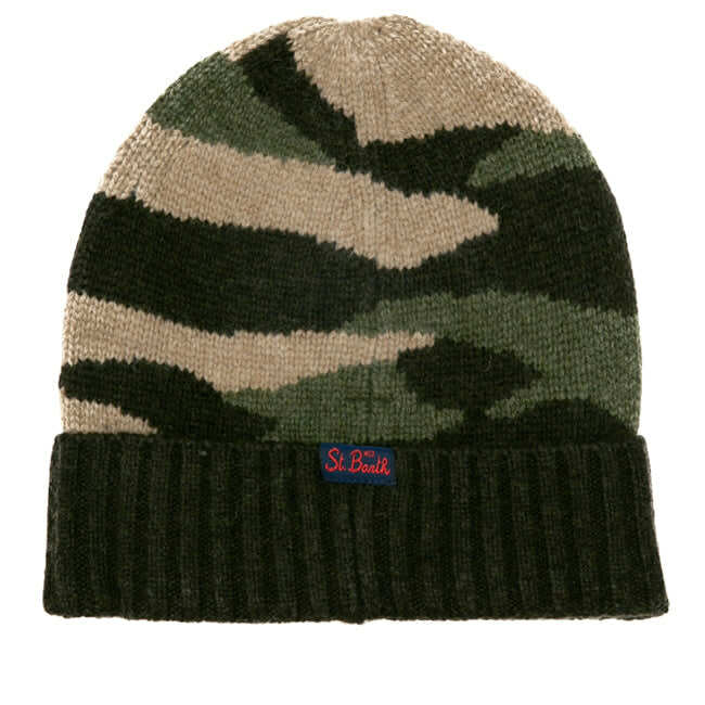 MC2 Saint Barth Blended Cashmere Hat With St. Barth Army Patch