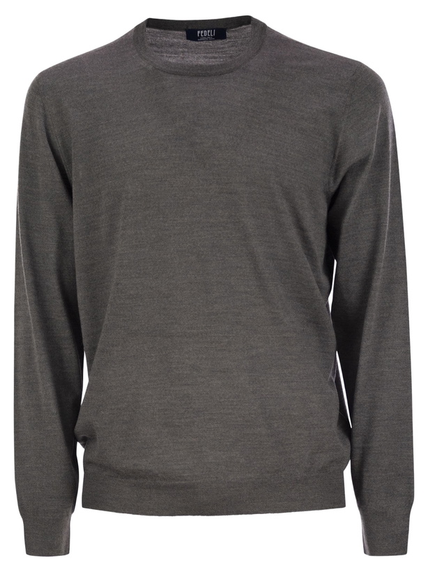 Photo: Fedeli Crew-neck Sweater In Virgin Wool