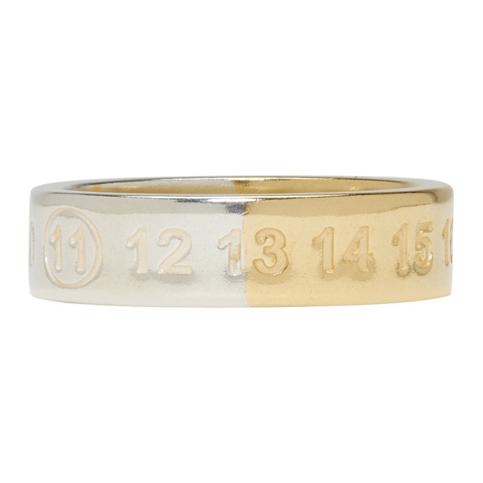 Photo: Maison Margiela Silver and Gold Logo Ring