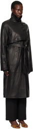 Saks Potts Black Sarit Leather Coat