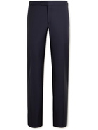 THOM SWEENEY - Satin-Trimmed Wool Tuxedo Trousers - Blue