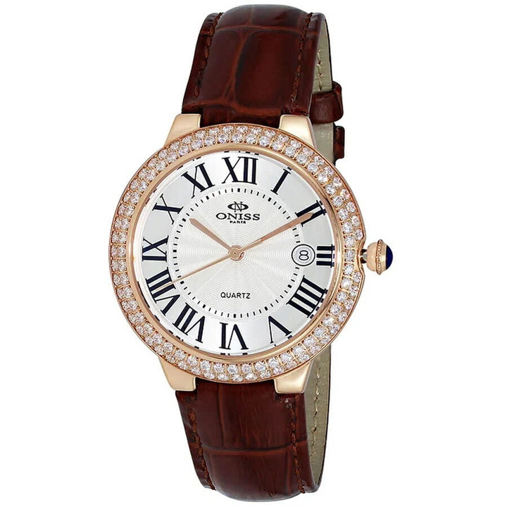 Photo: Oniss ON3322-L Quartz Crystal White Dial Ladies Watch ON3322-LRG/WT