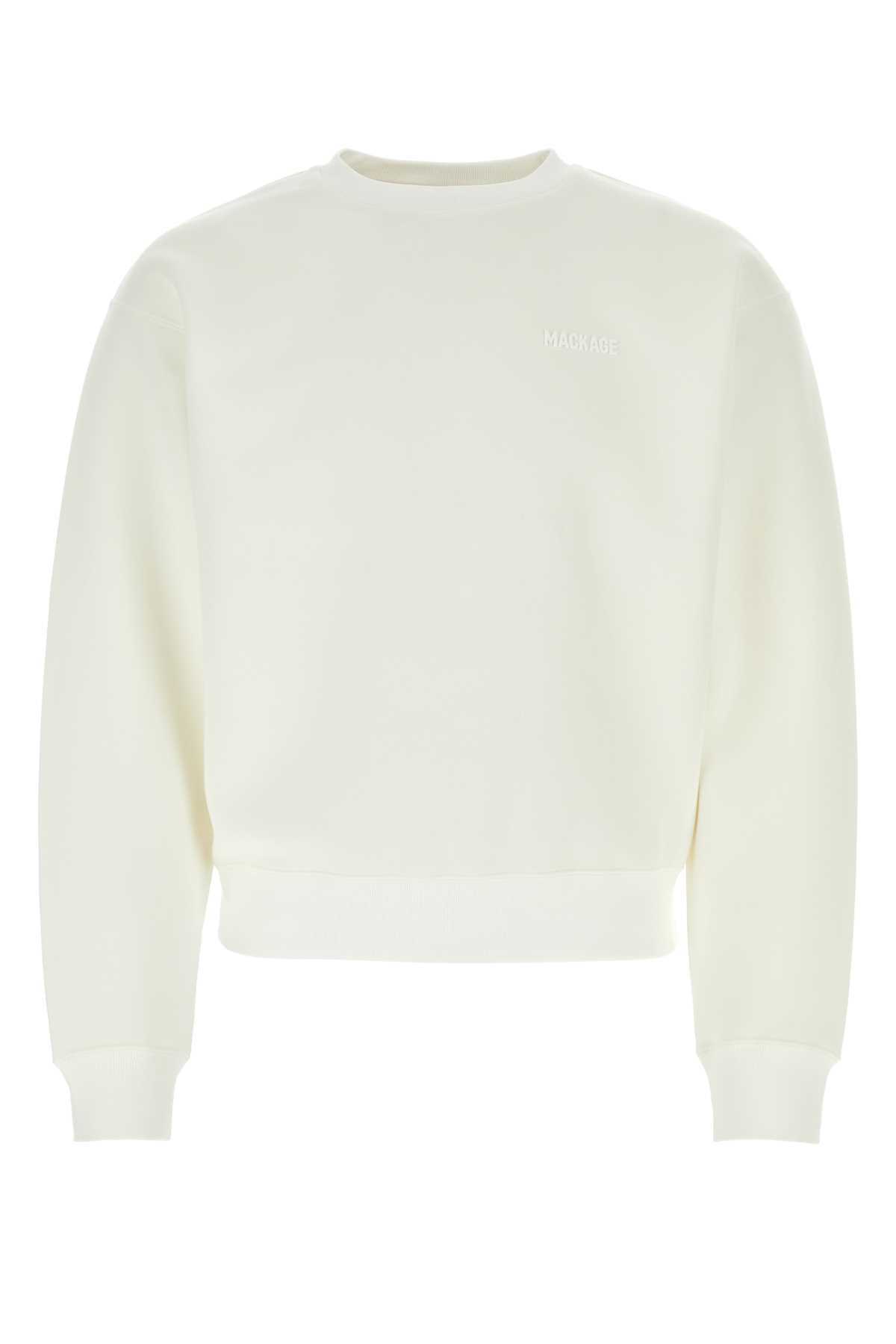 Mackage White Jersey Julian Sweatshirt