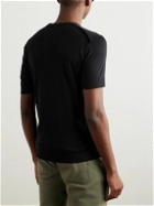 TOM FORD - Placed Rib Slim-Fit Lyocell and Cotton-Blend Jersey T-Shirt - Black