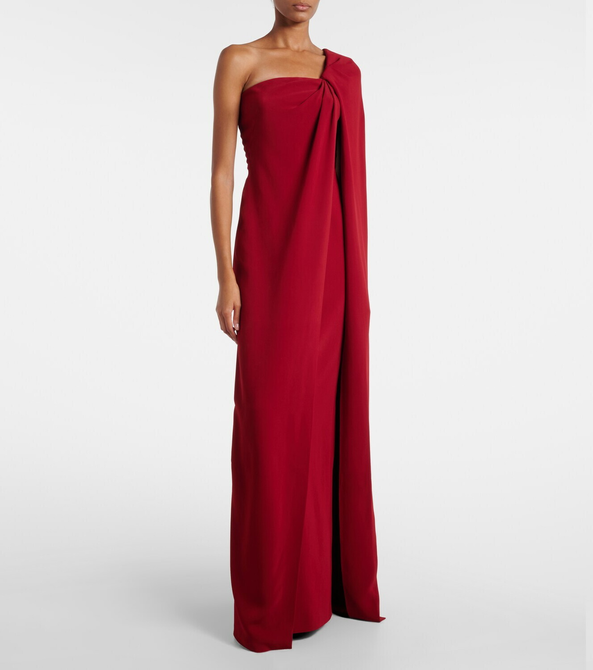 Givenchy Asymmetric caped maxi dress